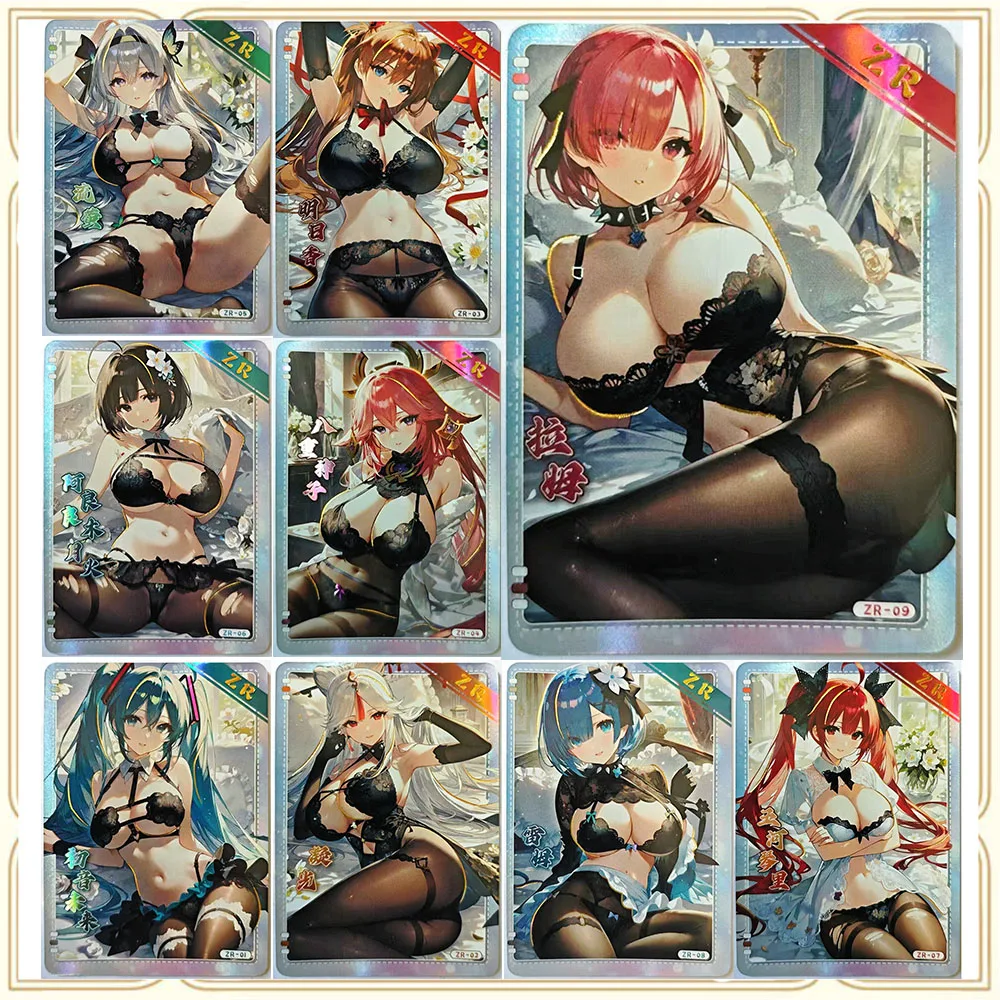 أنيمي آلهة قصة ZR Asuka Langley Soryu Yae Miko Miku قسط بريق تحصيل بطاقة عيد الميلاد هدية عيد ميلاد مجلس لعبة