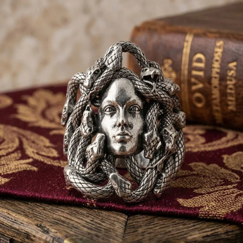 Buy 3 Get 1 Free Prevent Allergy Medusa Head stainless steel Women Rings captures ancient myth upon the finger SheCrown