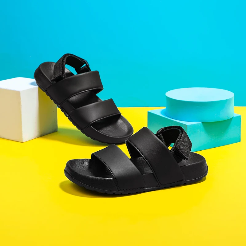 Letnie sandały dla małych chłopców Color Block i piękne różowe sandały dziecięce Maluch dziecko Miękkie rekreacyjne szkolne sandały plażowe dla dziewcząt