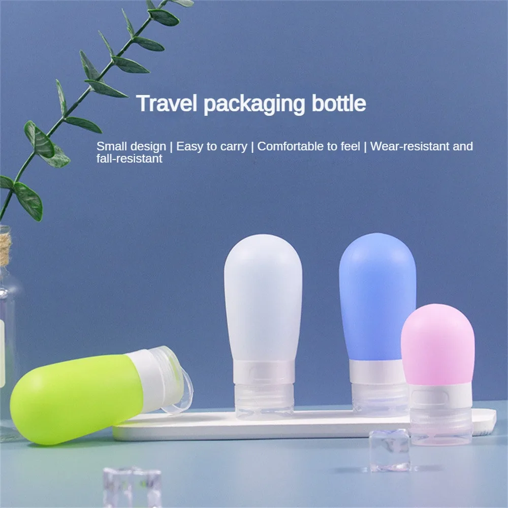 Vazio Silicone Travel Packing Press Bottle, Adequado para Loção Shampoo Bath, Recipiente de Sabão Portátil, 38ml 60ml 80ml