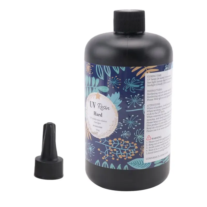 

UV Resin 500G Transparent Ultraviolet Curing Resin Clear Hard Type Resin Solar Cure Resin For DIY UV Resin Jewelry Making-A78G