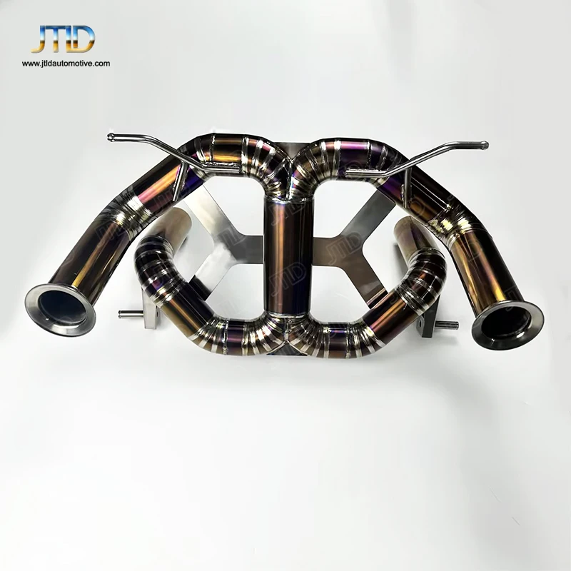 Titanium exhaust system performance straight X pipe exhaust for Lamborghi SVJ