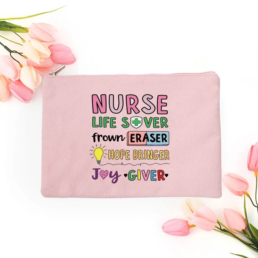 Nursing Is A Work of Heart Print Travel Toiletries Organizer Female Wash Storage Pouch Nurse Gift Makeup Bag Women Cosmetic Case