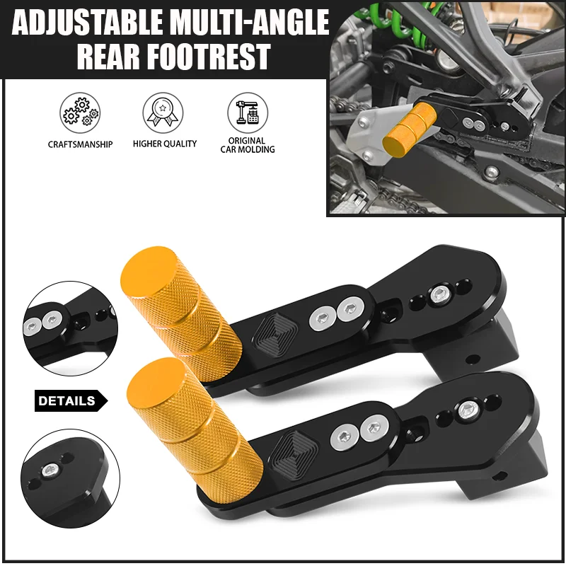 

Motorcycle Multi Angle Adjustable Telescopic Rear Passenger Footrest For ZX636 ZX-6R ZX-10R ABS ZX10RR ZX10R SE ZX-25R ZX-4R 4RR