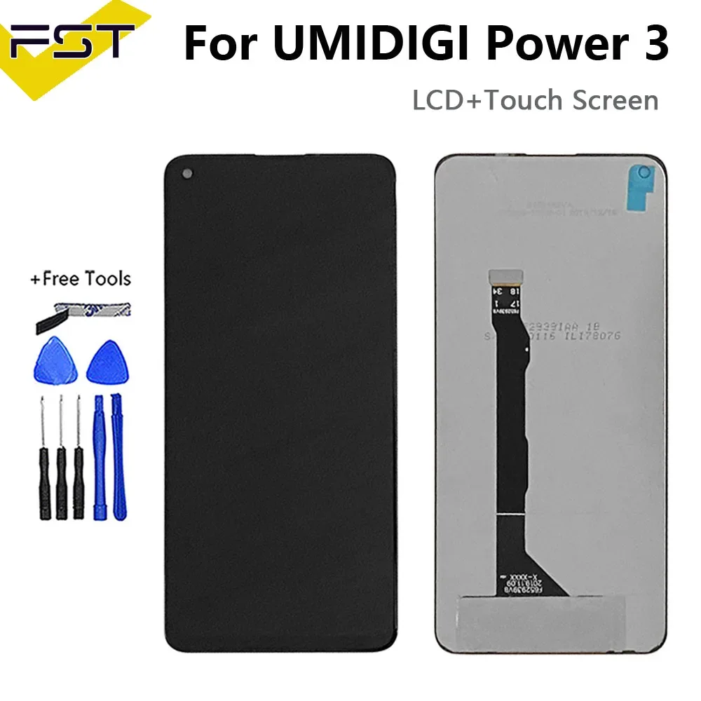 

6.53" For Umidigi Power 3 LCD Display+Touch Screen 100% Original Tested LCD Digitizer Glass LCD Parts For UMIDIGI Power3 Display