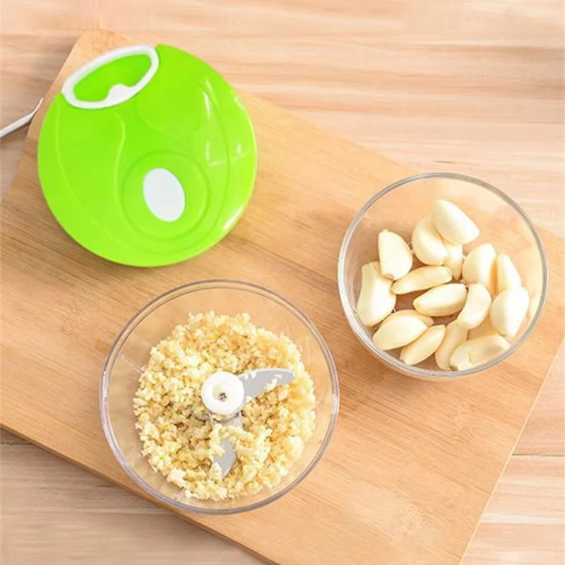 400ml Manual Meat Mincer Garlic Chopper Rotate Garlic Press Crusher Vegetable Onion Cutter Kitchen Cooking Accessories Processor