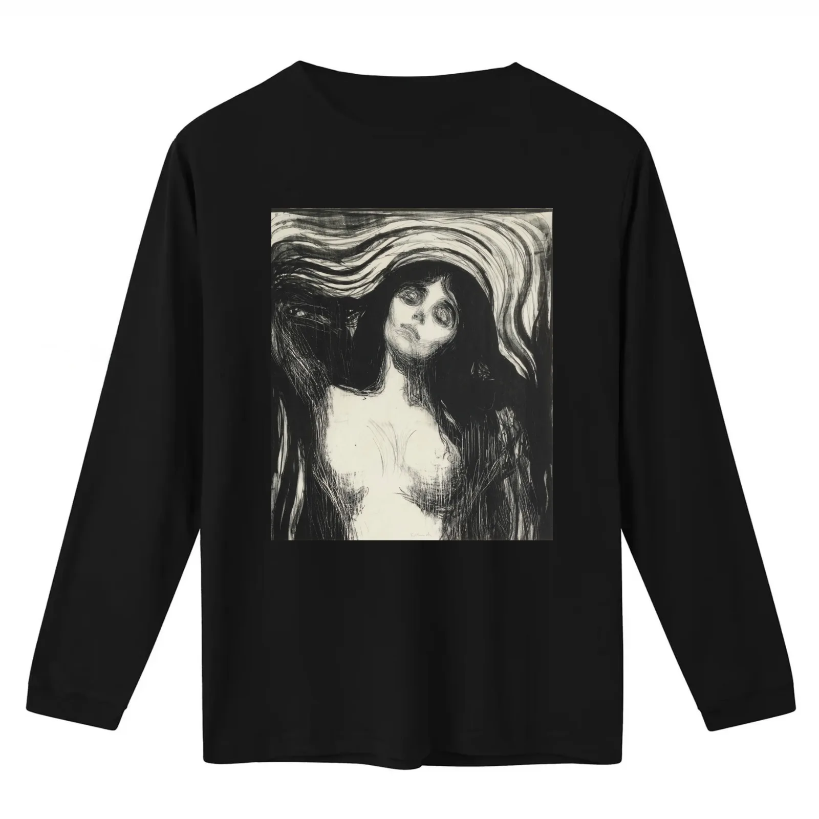 The Madonna Edvard Munch T-Shirt Summer Casual Cotton Tee Oversized Streetwear Tops Vintage Graphic Print Unisex Men Women
