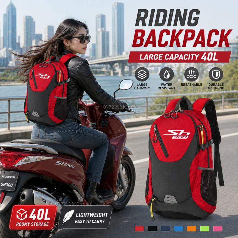 For Honda SH300 SH 300 SH300I SH 300I I Large Capacity Waterproof OutdoRacing travel Men waterproof Backpack Bag Motorcycle Gift