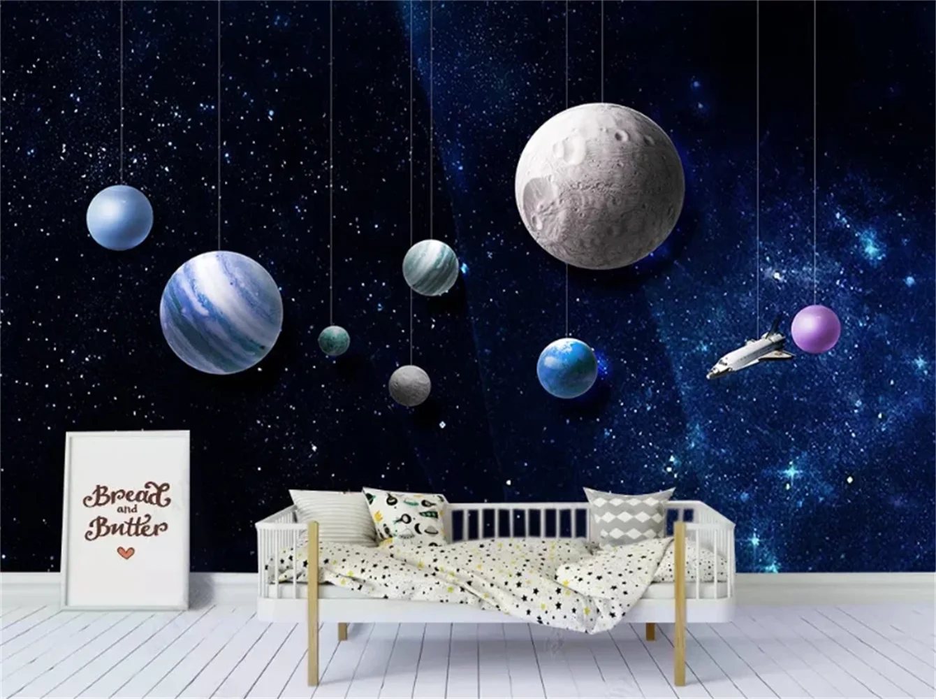 Custom 3d wallpaper mural fashion 3d stereo Space universe modern TV background wall paper papel de parede