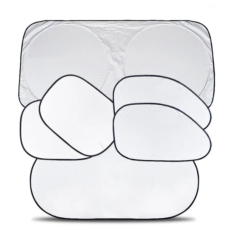 

6Pcs/Set Exterior Accessories Windshield Sunshade Reflective Car Windscreen Sun Shade Foldable Sunshade UV Blind Visor Protector