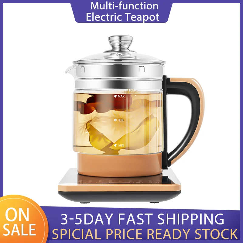 

1.8L 110V beauty gauge health pot glass flower teapot multi-function tea maker electric kettle 800W