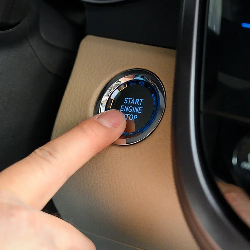 Car Crystal Engine Start Stop Switch Button Ignition Button Cover Sticker For Toyota Prius Camry Corolla Vellifire CHR 2020-2022
