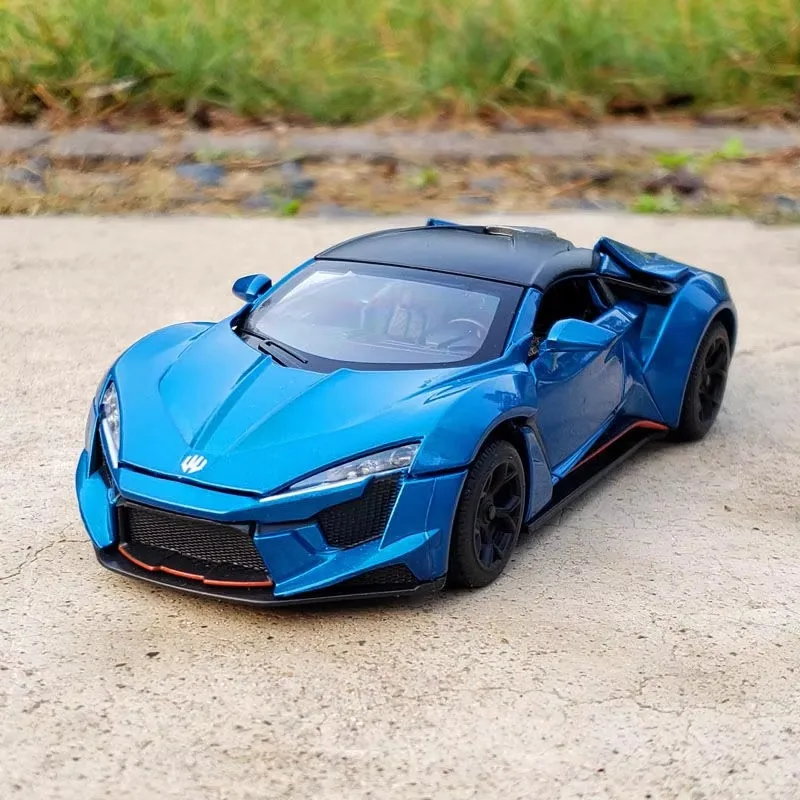 1:32 Lykan Hypersport coche en miniatura de aleación vehículos fundidos a presión coche extraíble colección de Metal regalos para niños