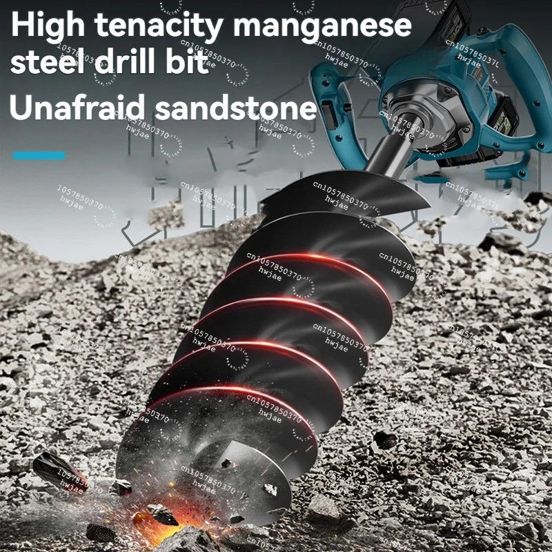 Brushless Lithium Electric Earth Auger, High-Power Cordless Post Hole Digger, Ideal for Tree Planting & Fence Post Drilling
