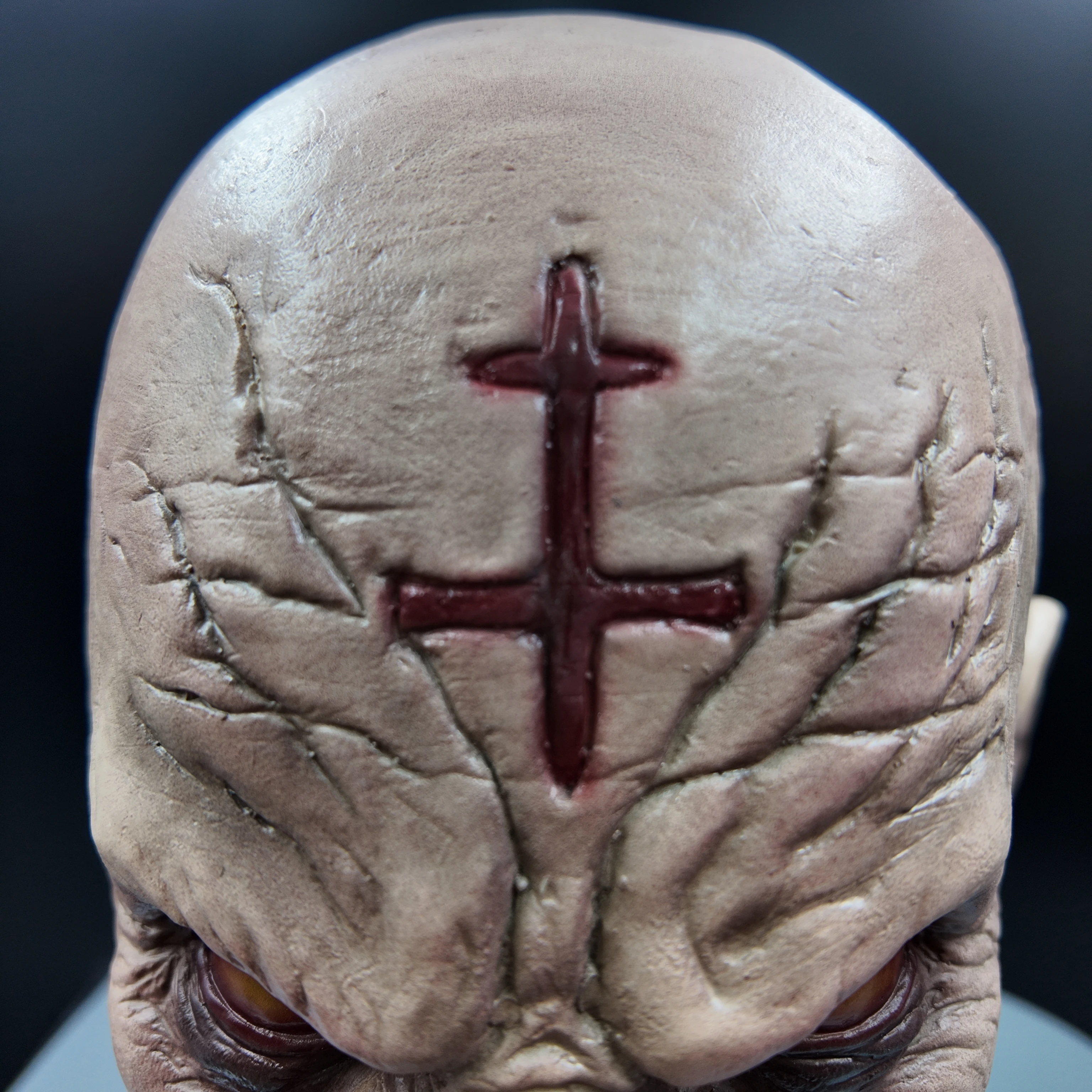 Gruselige Glatzkopf-Vampirmaske Realistische Latex-Vollkopf-Dämonen-Zombie-Gesichtsmaske Halloween Horror Cosplay Party Spukhaus-Requisite – Detail 10