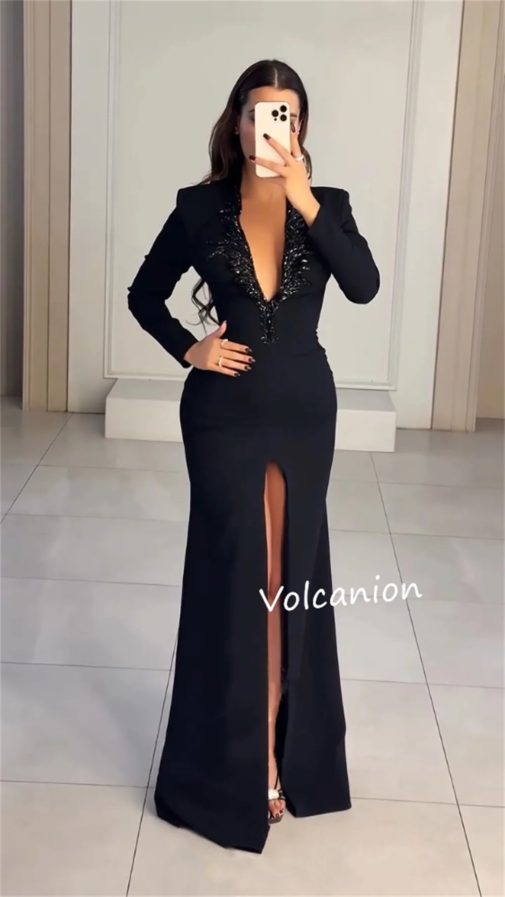 Длинные платья из джерси со стразами по индивидуальному заказу, длинные платья на заказ, вечер, современный стиль, официальная мода