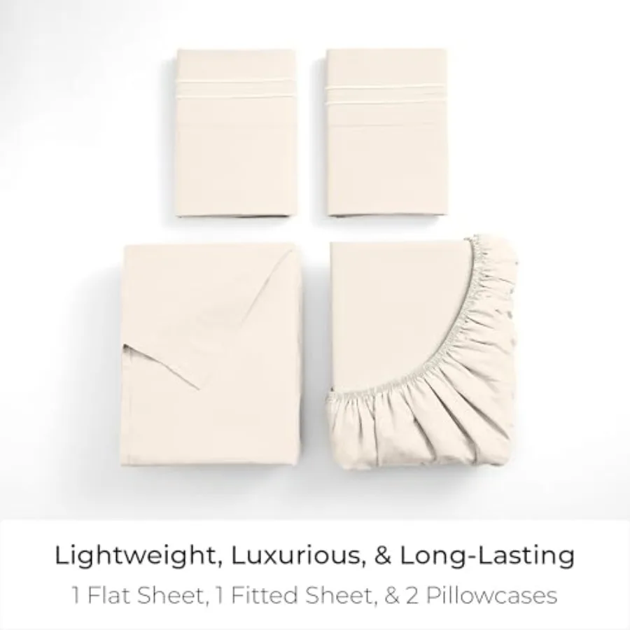 Set biancheria da letto queen size con 4 pezzi dalla collezione iconica Progettato per un massimo comfort in casa o in hotel con E