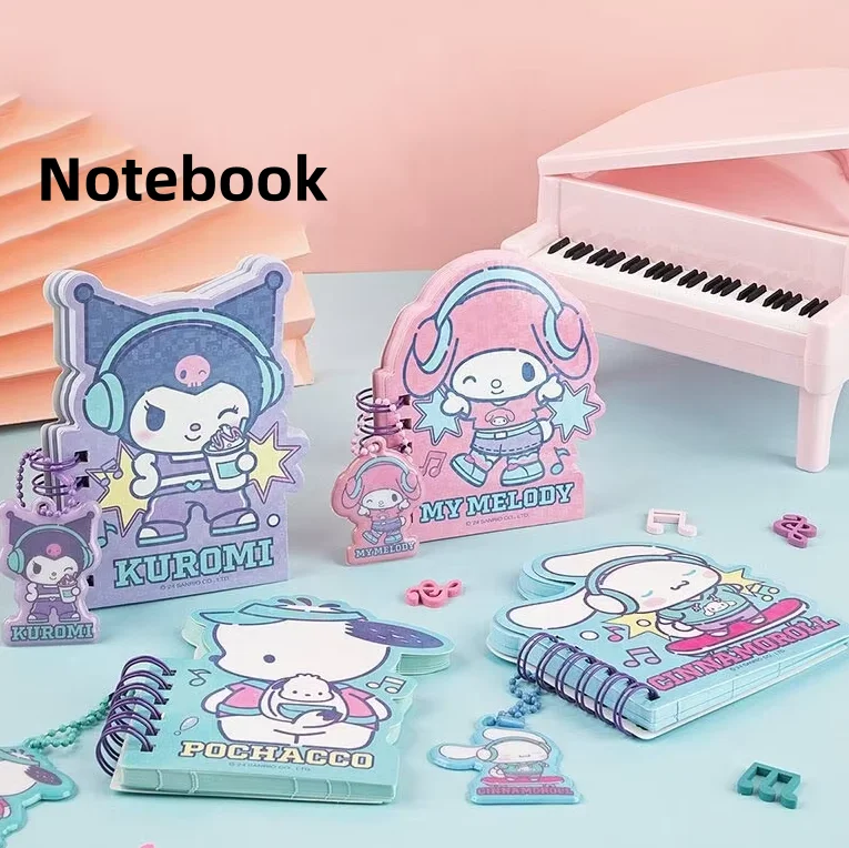 12pcs/lot Sanrio Kuromi Melody Cinnamoroll Coil Notebook Cute Portable Note Book Diary Planner Stationery Gift School Supplies