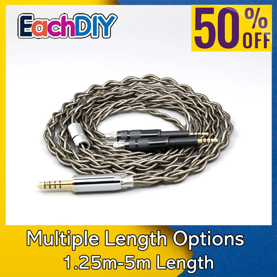 

99% Pure Silver Palladium + Graphene Gold Earphone Cable For DROP + Grell OAE1 OAE2 Headphone LN009026
