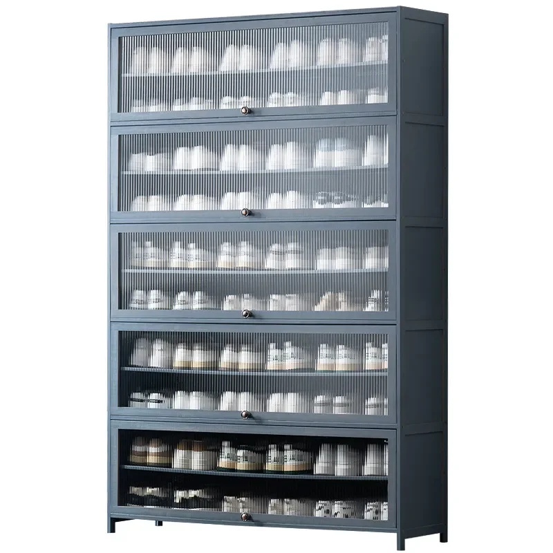 Large Capacity Multi Layer Shoe Cabinet with Door Simple Indoor Entryway Storage Rack for Home Dormitory Rental House