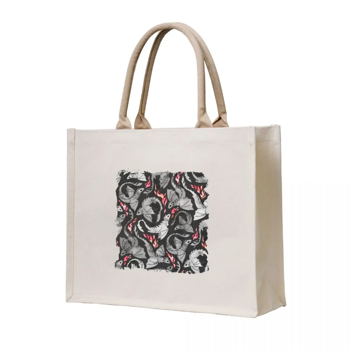 

Dragon fire dark grey and black Tote Bag hand bag great bag shopper women