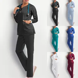 Medical Scrubs set for Women Doctor Medical Uniforms Beauty Salon Pharmacy Workwear Clothes Hospital Dental Clinic Pet Overalls