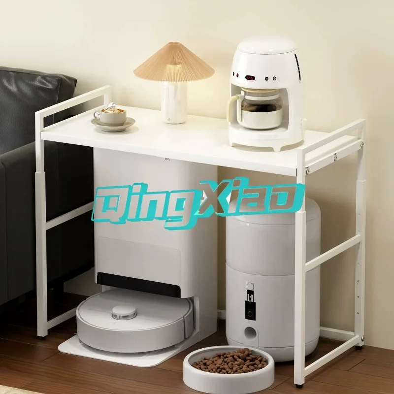 Adjustable Height Extendable Robot Vacuum Storage Rack Multi Functional Aquarium Stand Litter Box Shelf Pet Supplies Organizer