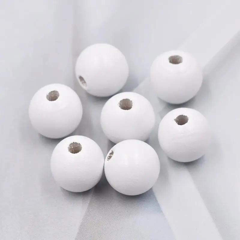 6mm 1000Pcs White Natural Wooden Round Ball Spacer Beads For Jewelry Making DIY 2017 New MT0223