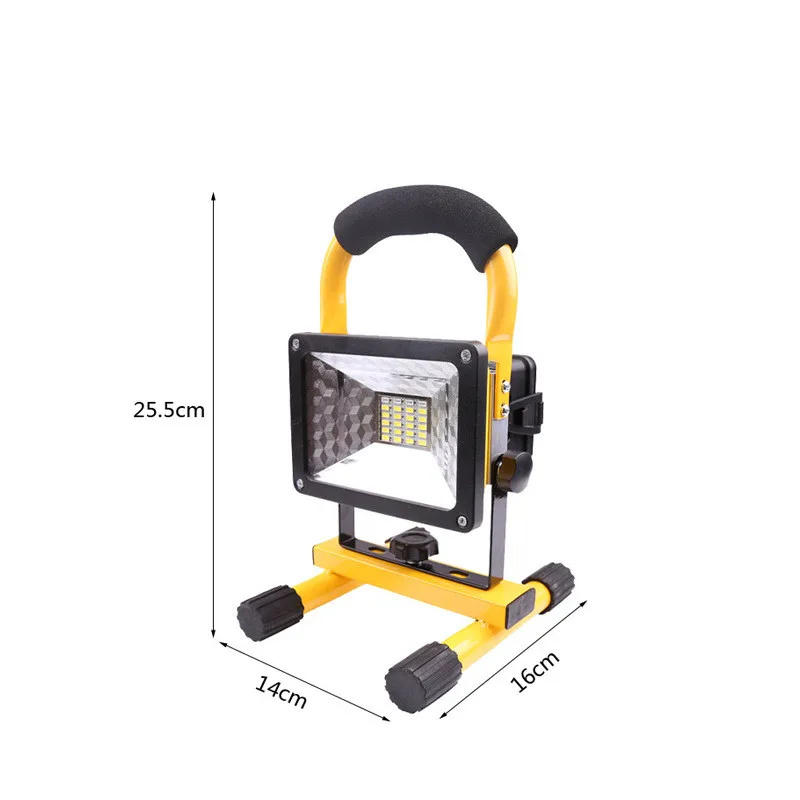 30W Floodlight Rechargeable COB LED Flood Light Handheld Spotlight Searchlight Outdoor Camping Lantern Project Construction Lamp