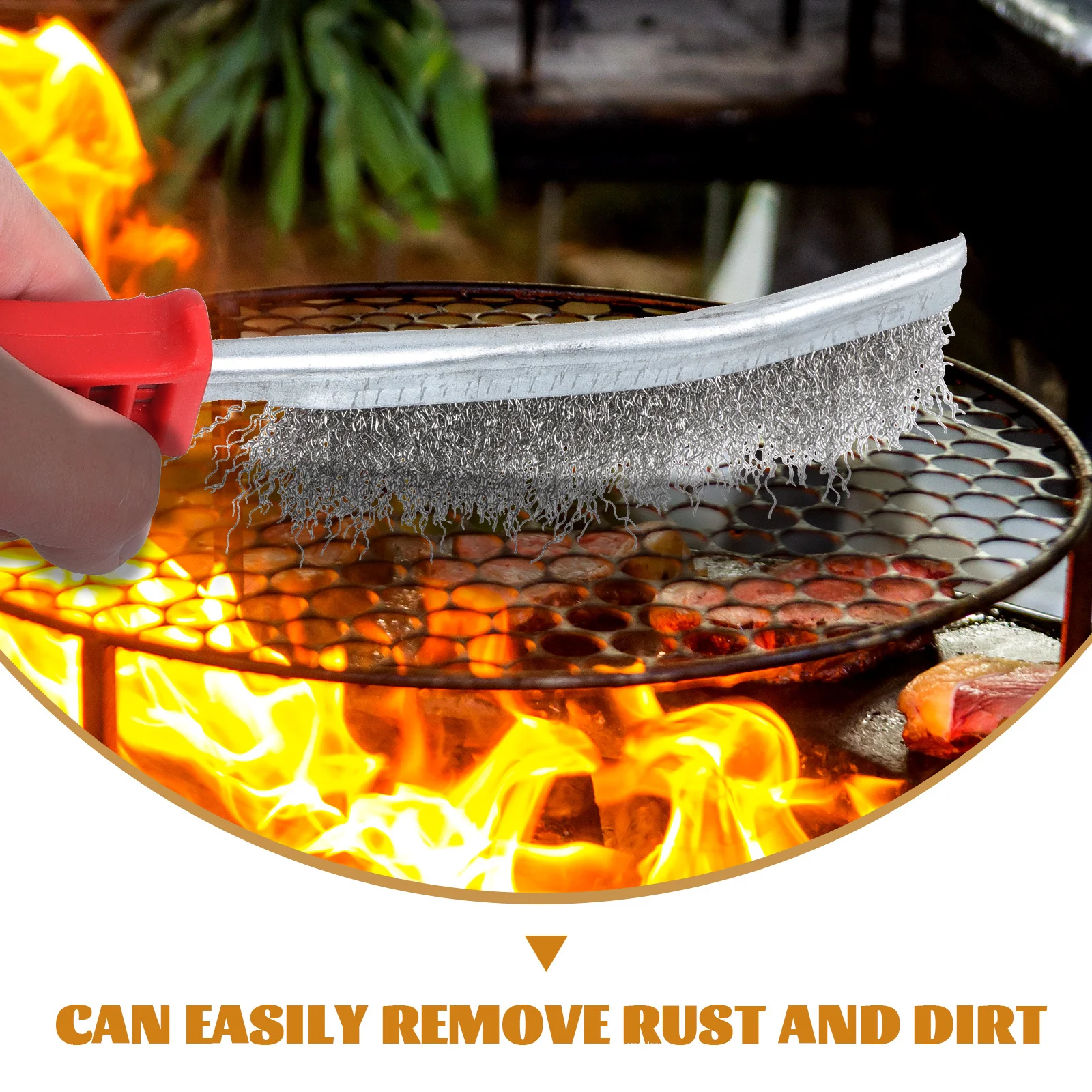 

2 шт., щетки для чистки металла из нержавеющей стали, прочная проволочная щетка для удаления ржавчины, эффективный инструмент для очистки металлических поверхностей