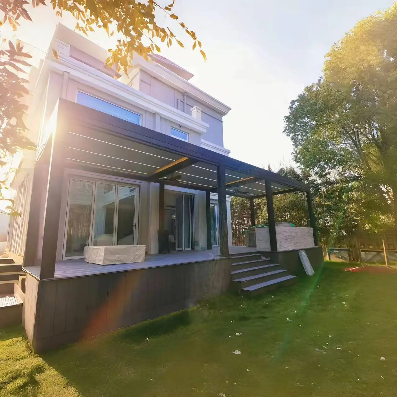 Casual 3x4 Aluminum Metal Frame Light Emitting Diode Gazebo, Outdoor Waterproof Gazebo Gazebo