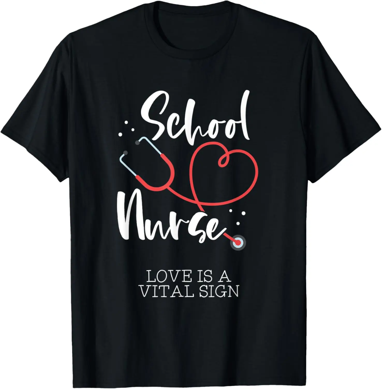 School Nurse Valentine's Day Love Is A Vital Sign Nursing T-Shirt