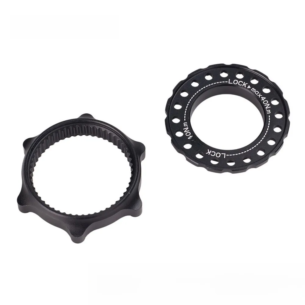 Aluminum Center Lock Adapter Converts to 6 Bolt Disc Brake Rotors Compatible with for Road and for Mountain Bike Wheels