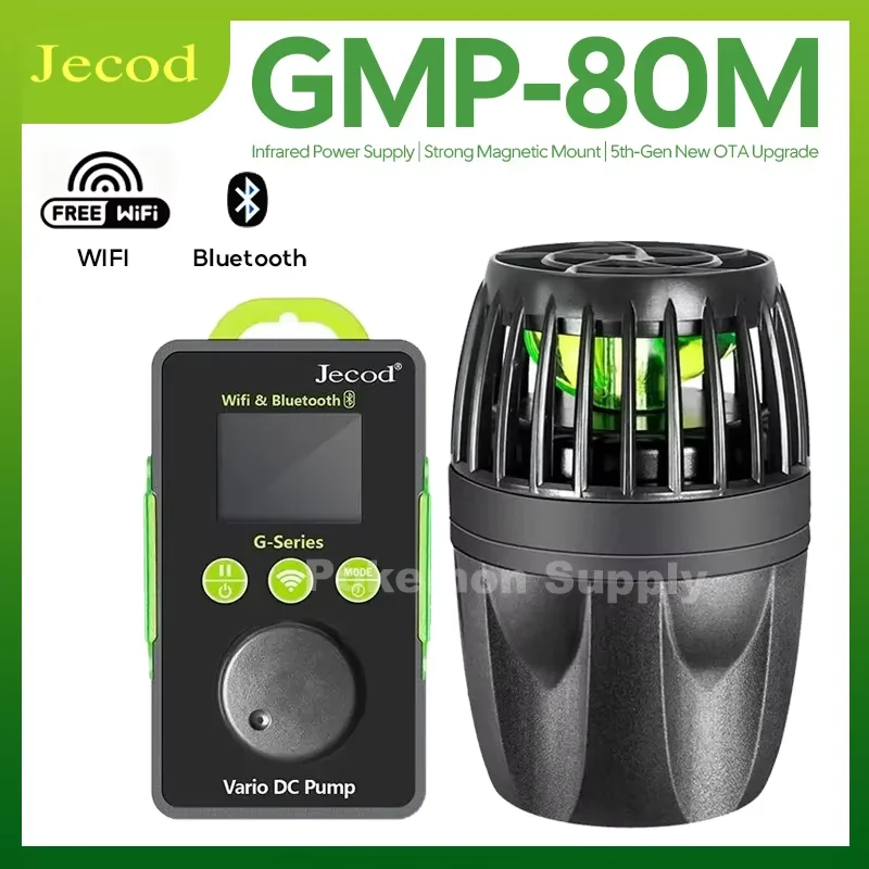 Jebao Jecod GMP-80M Cordless Aquarium Wavemaker Smart WiFi Bluetooth Wave Pump for Marine Coral Reef Fish Tank With APP