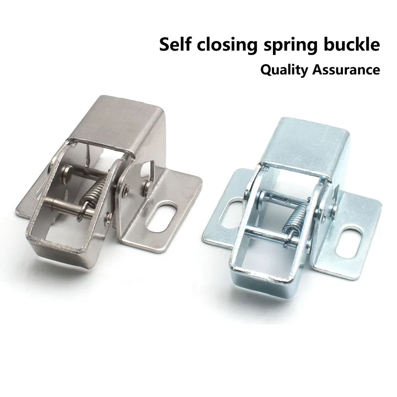 Self Closing Lock Impact Buckle DK641 Spring Hinge Equipment Cabinet Door Closing Reset Hidden Rebound Buckle