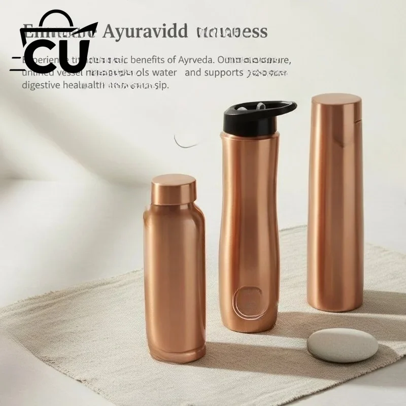 Handmade Pure Copper Copper Water Bottle Outdoor Sports Yoga Pot Cold Water Cup South East Asia Water Bottle