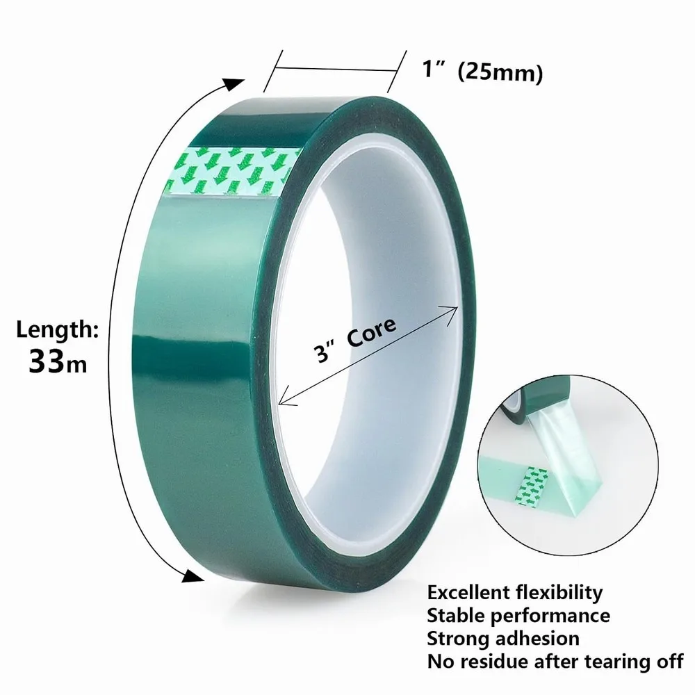 High Temp Tape Powder Coating 3 Rolls x 1