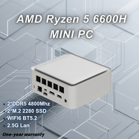 Z66 Ryzen 5 6600H MINI PC Windows 11 Pro DDR5 32GB 500GB PCIe 3.0 SSD WIFI6 BT5.2 2.5G USB4.0 Lan Desktop Office Gaming Computer