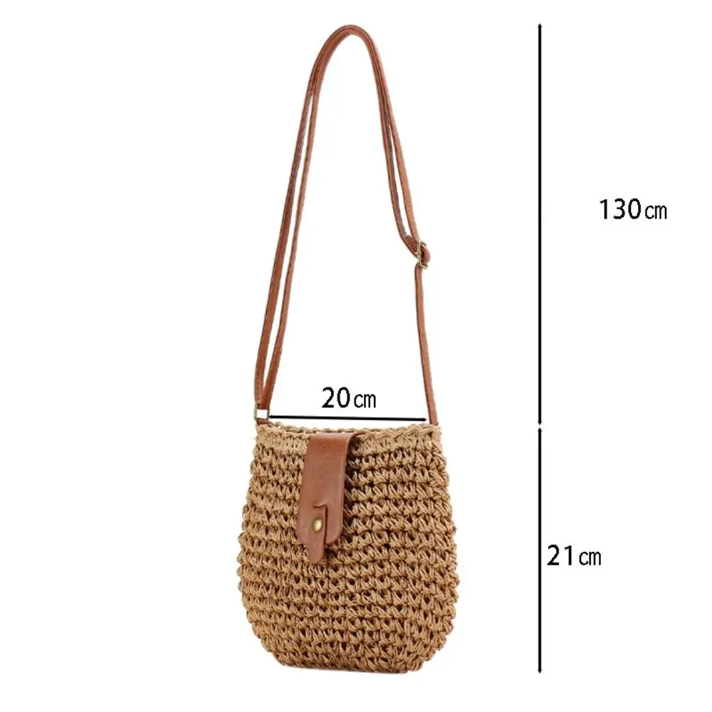 Casual Woven Straw Beach Bags Women Handbags Summer Straw Shoulder Crossbody Bag