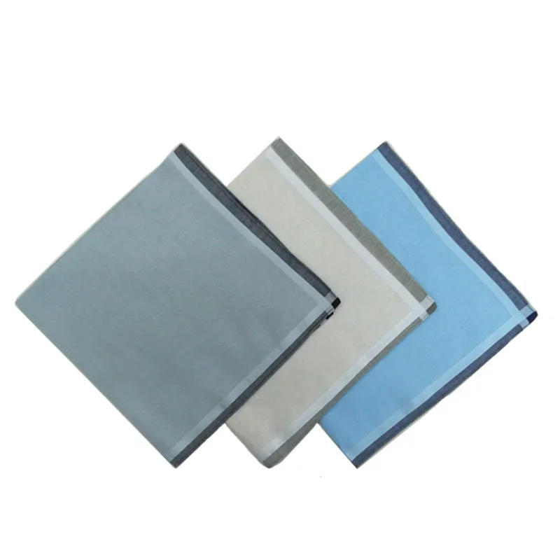 43 x 43CM Cotton Men's Handkerchief Light Color Fresh Handkerchief Texture Square