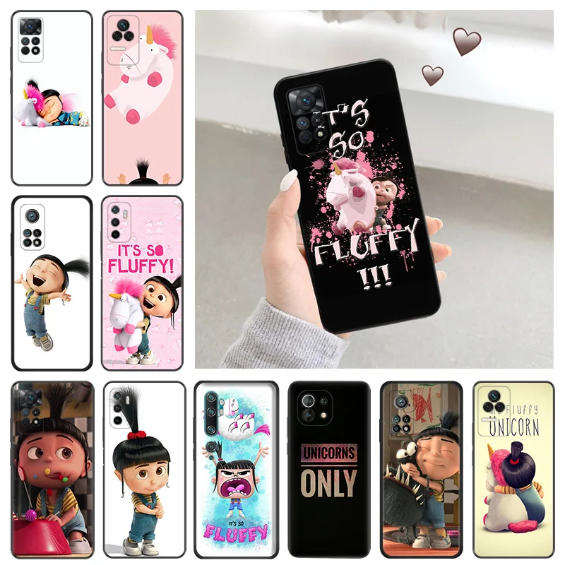 Silicone Soft Phone Case for Redmi Note 11 Pro 5G Note10 11S 10S 10A 10C My Fluffy Unicorn Agnes Xiaomi 11 Lite 11T 10T Cover