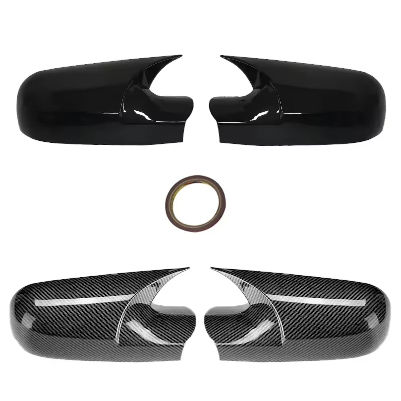 

⭐Genuine⭐ Protective Cover For Renault Megane MK2 2002-2009 Carbon Fiber Glossy Black Door Mirror Cover Accessories