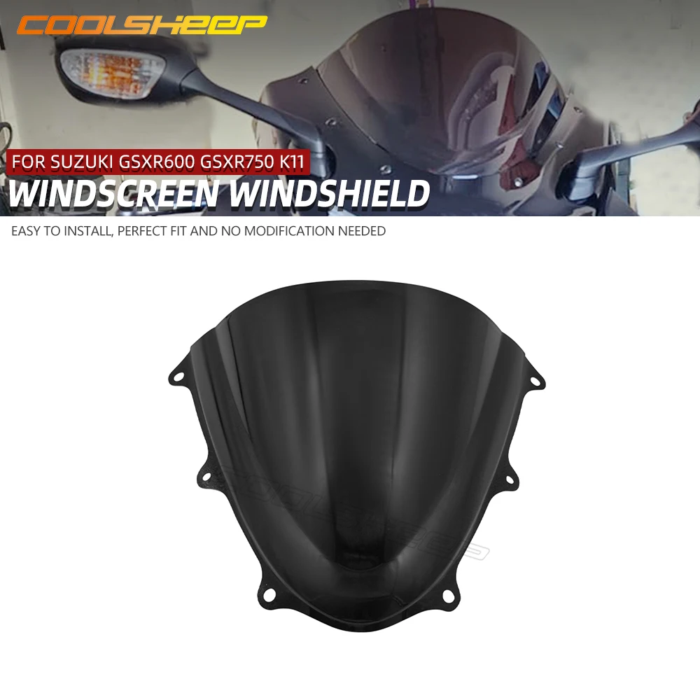 Windshield Windscreen For Suzuki GSXR600 GSXR750 GSX-R 600 750 K11 2011-2023 Motorcycle Accessories Fairing Wind Shield Screen