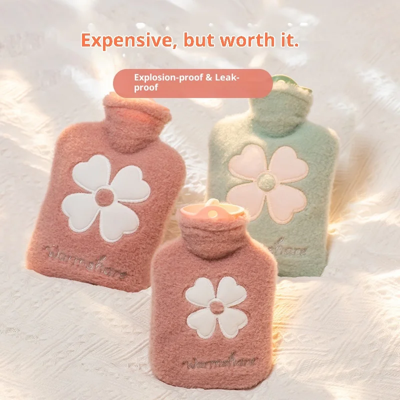 

Portable Thickened Winter Plush Mini Hot Water Bottle Hand Warmer Soft Cozy Fillable Snuggly for Cold Days