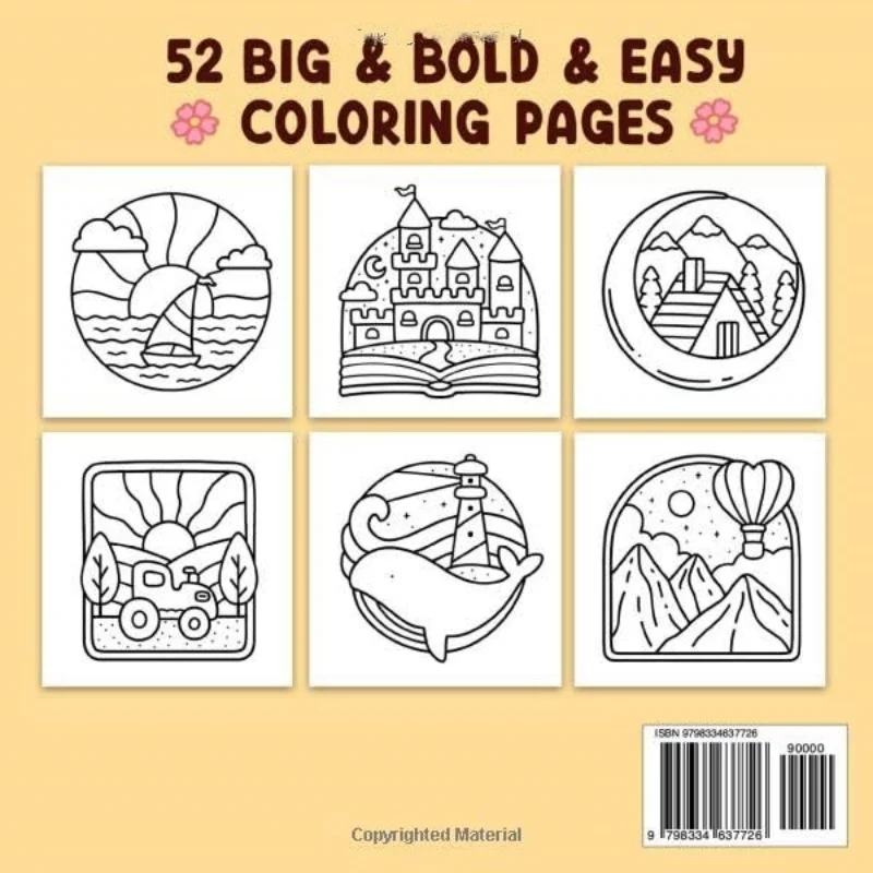Simple Art: Coloring Book for Adults and Teens, Bold and Easy Designs for Relaxation with Minimalist Features
