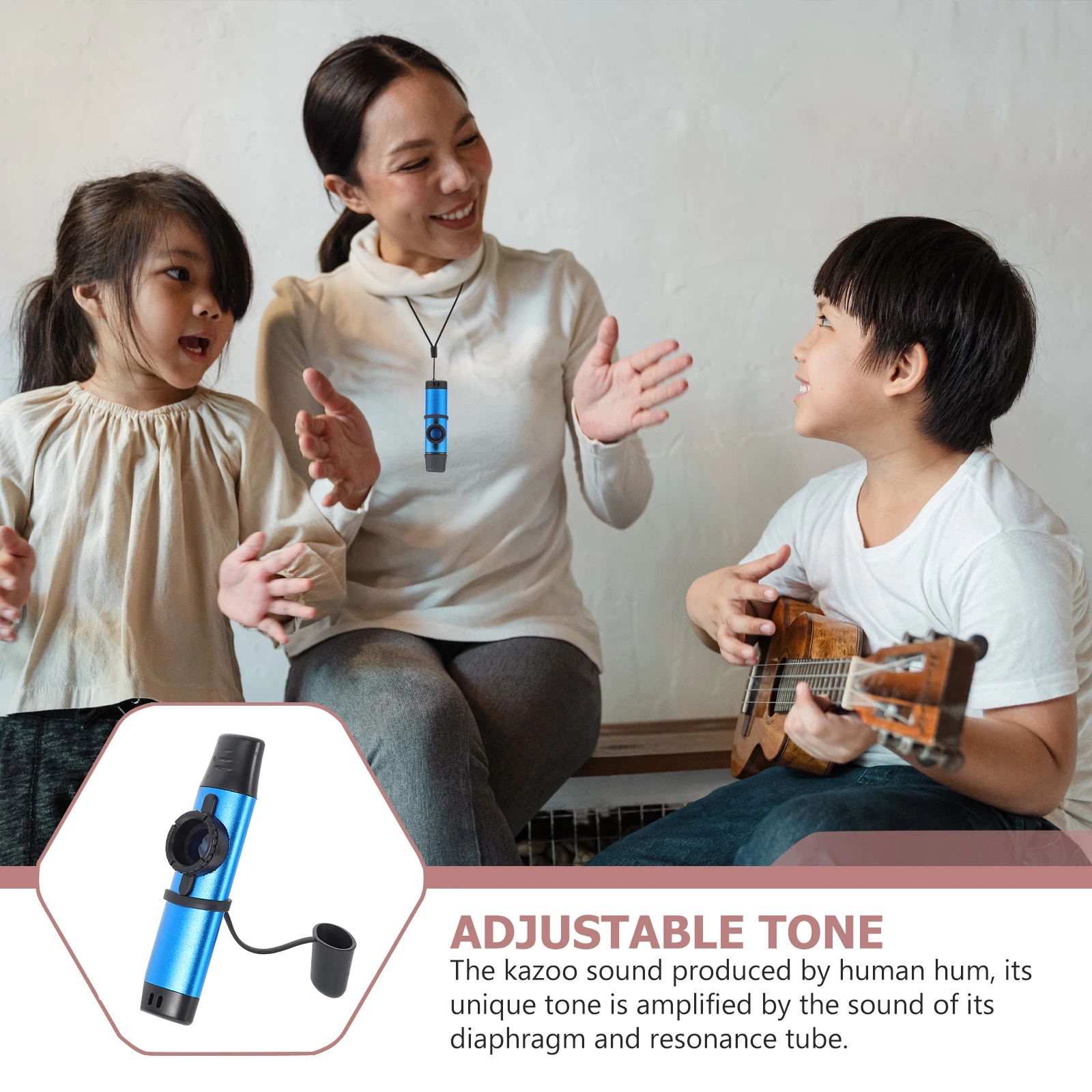 

Aluminium Alloy Kazoo Musical Instrument for Children Small Food Plastic Easy to Carry Practical Design Smooth Surface