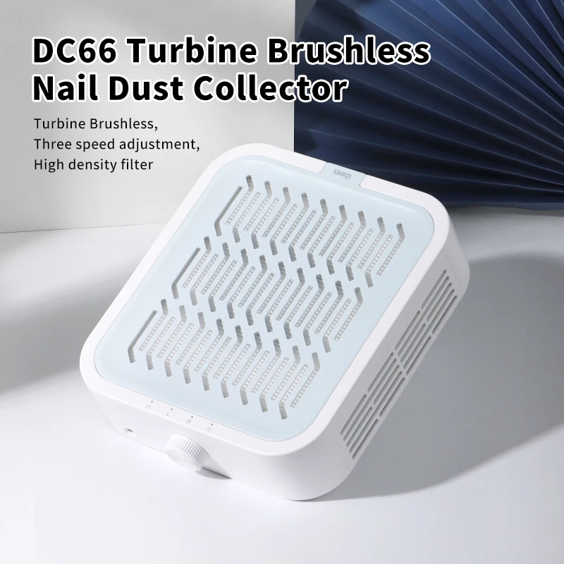 Turbine Brushless Nail Dust Remover ดูดแรง 120W เครื่องดูดฝุ่นเล็บสําหรับเล็บพร้อมตัวกรองแบบถอดได้ปรับความเร็วได้