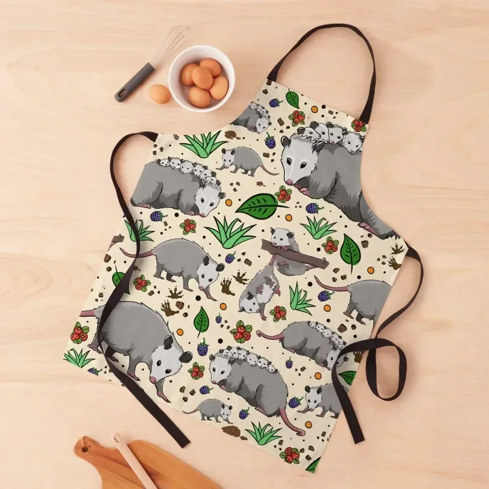

Opossum family, possum Apron Kitchen Front Kitchen Apras Man Kitchen Kawaii Accessories christmas Apron