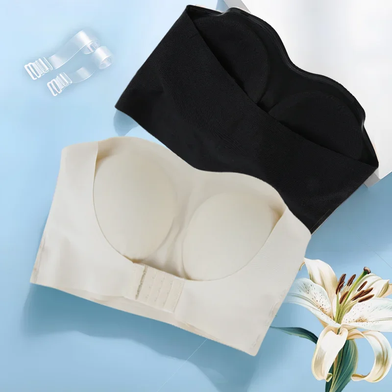 Women Plus Size Push Up Sexy Bra Seam-free Underwear Wireless Comfort Bras Removable Strap Brassiere Padded Anti-slip Lingeries