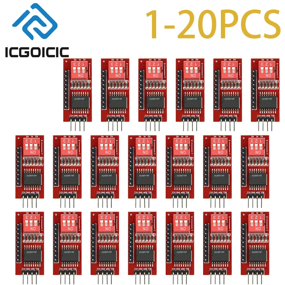 1-20PCS PCF8574 PCF8574T I/O For I2C Port Interface Support Cascading Extended Module For Arduino